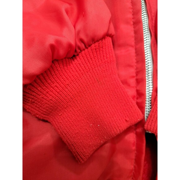 The Great Lakes Jacket Men's Medium Red Full Zip Vintage 1970s Sherpa Lined USA - Picture 3 of 11